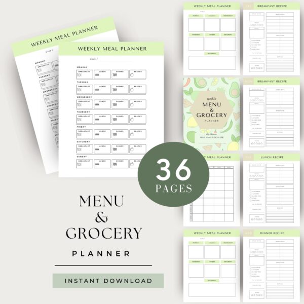 Weekly Menu & Grocery Planner - Image 4