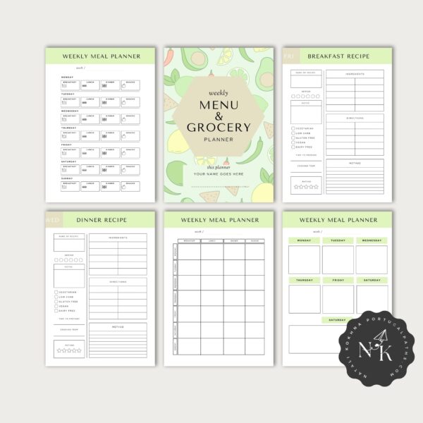 Weekly Menu & Grocery Planner - Image 2