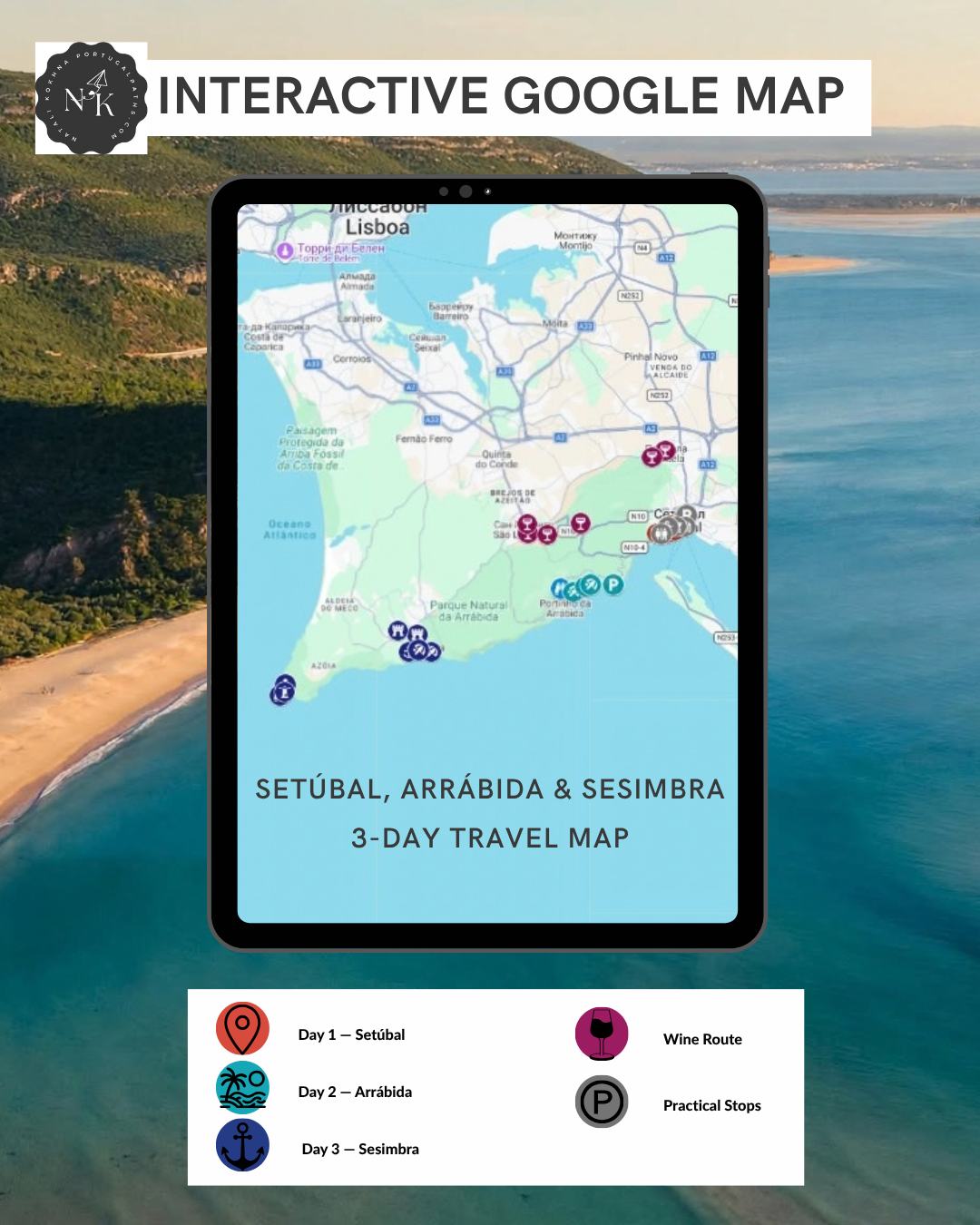 Setúbal, Arrábida & Sesimbra — 3-Day Travel Map - Image 2
